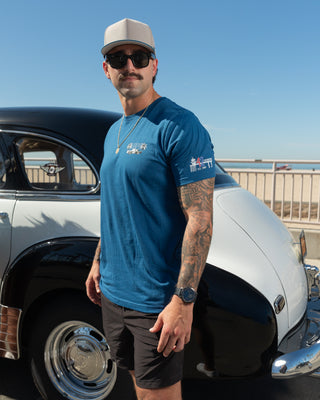 Jack's Surfboards HBPD Police Palms S/S Tee - Cool Blue