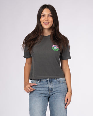 HB Tower Palm Boxy S/S Tee - Pepper