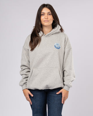 HB Tower Palm Embroidered Pullover Hoodie - Heather Gray