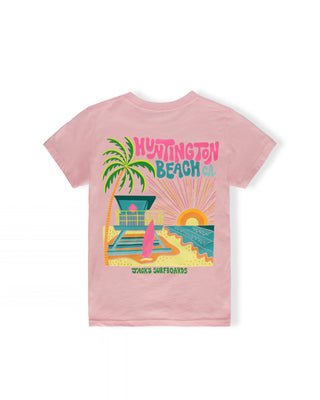 Girl's HB Tower Palm S/S Tee - Pink
