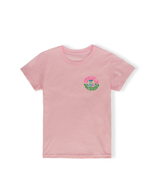Girl's HB Tower Palm S/S Tee - Pink