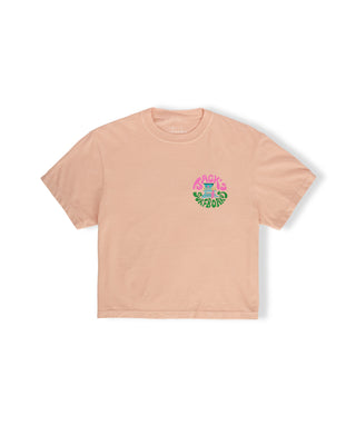 HB Tower Palm Boxy S/S Tee - Peachy