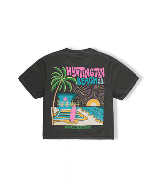 HB Tower Palm Boxy S/S Tee - Pepper