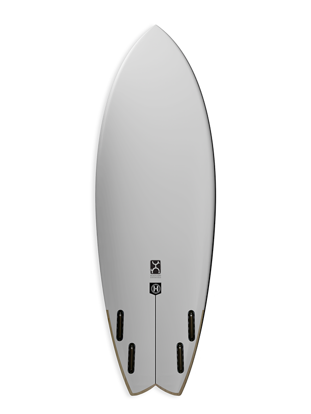 Seaside Swallow H Surfboard- White Rails