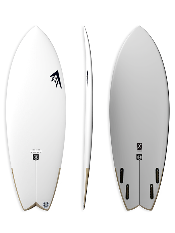 Seaside Swallow H Surfboard- White Rails