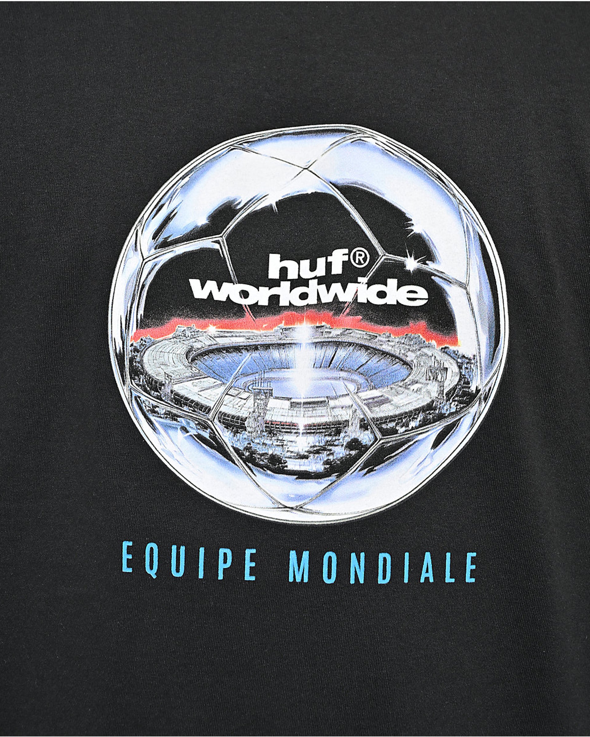 Huf Worldwide Equipe Mondiale Short Sleeve T-Shirt - Black
