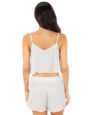 Hurley Women's Embroidered Shorts - Coconut