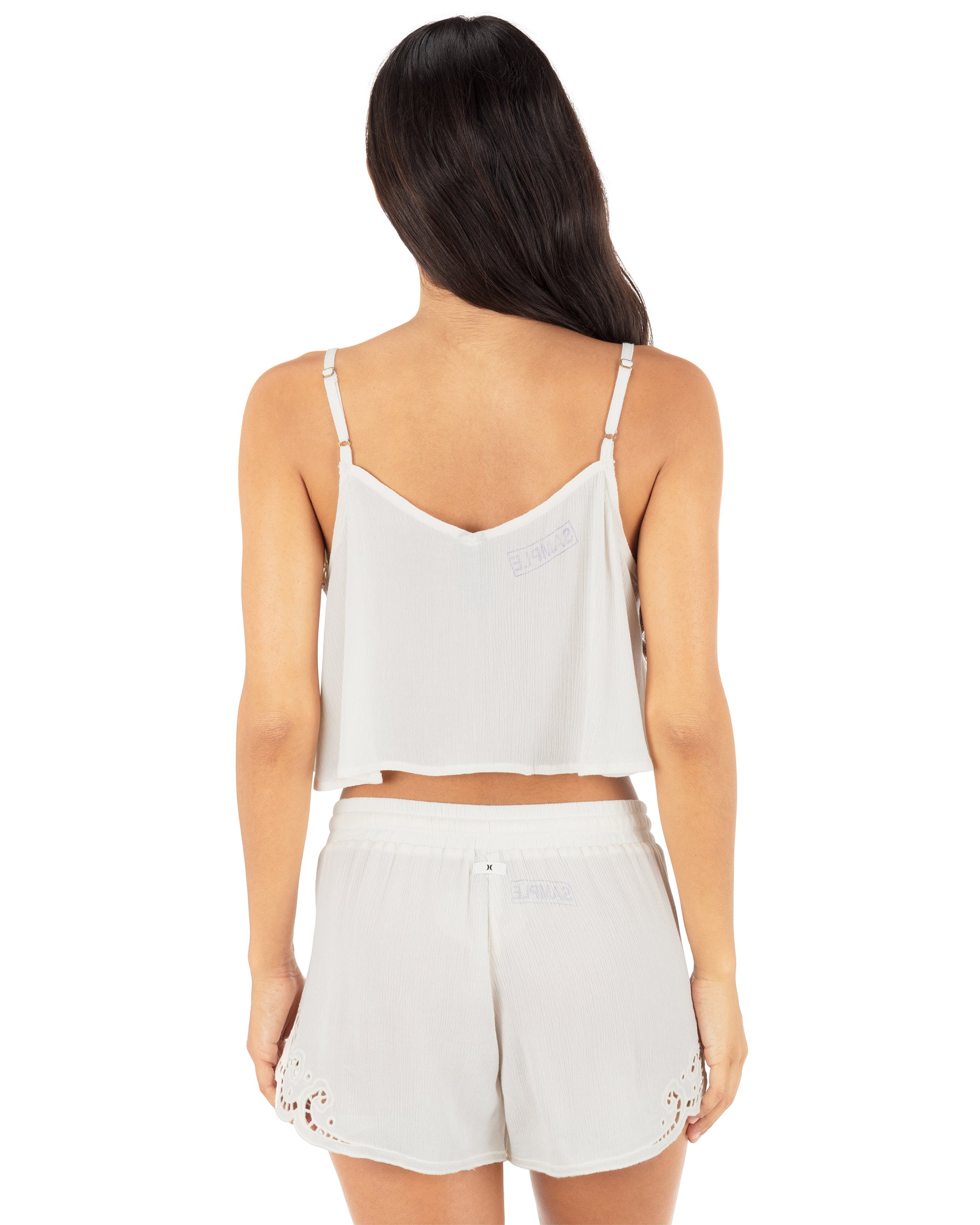Hurley Women's Embroidered Tank Top - Coconut