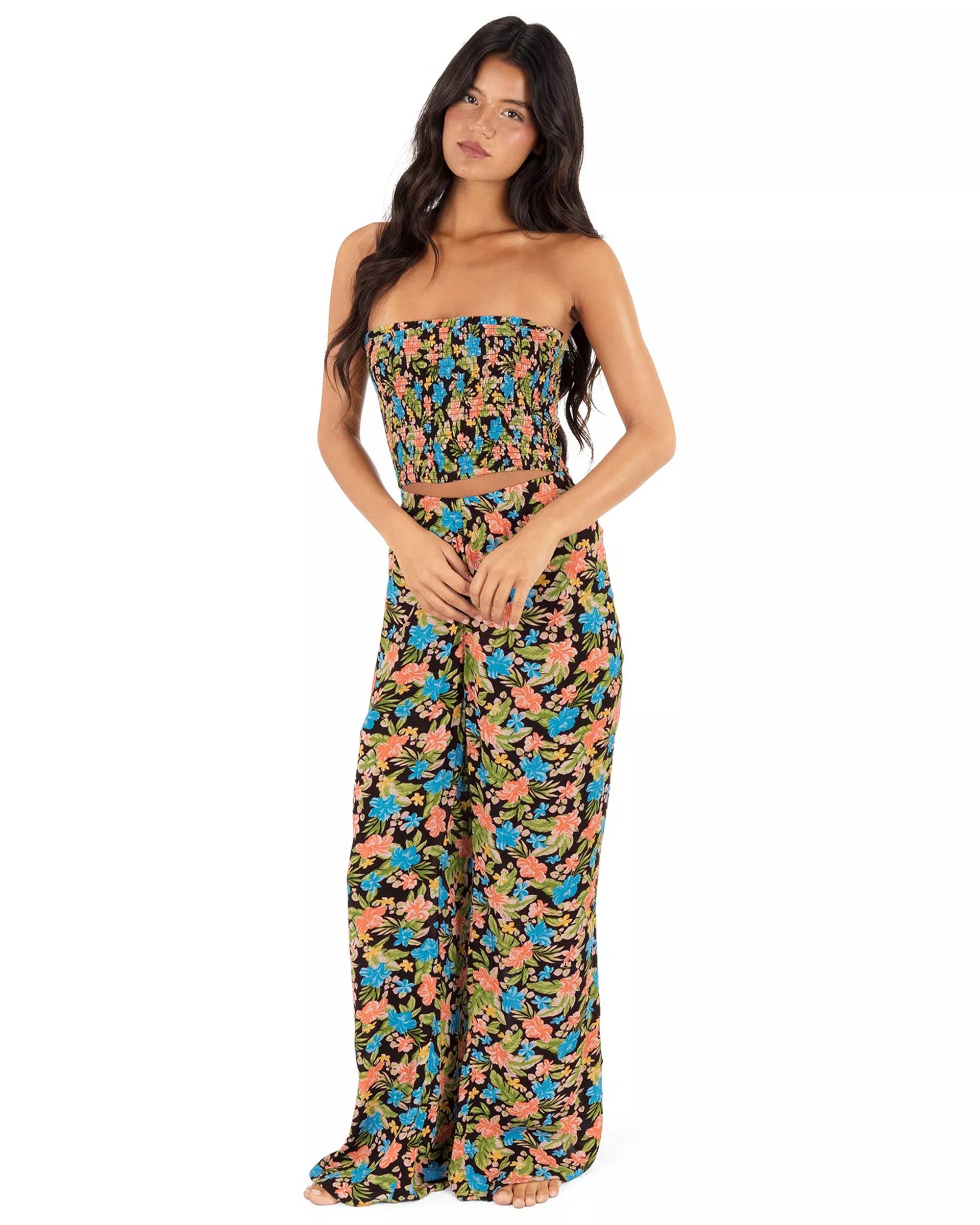 Hurley Women's Miami Garden Smocked Top - Mole