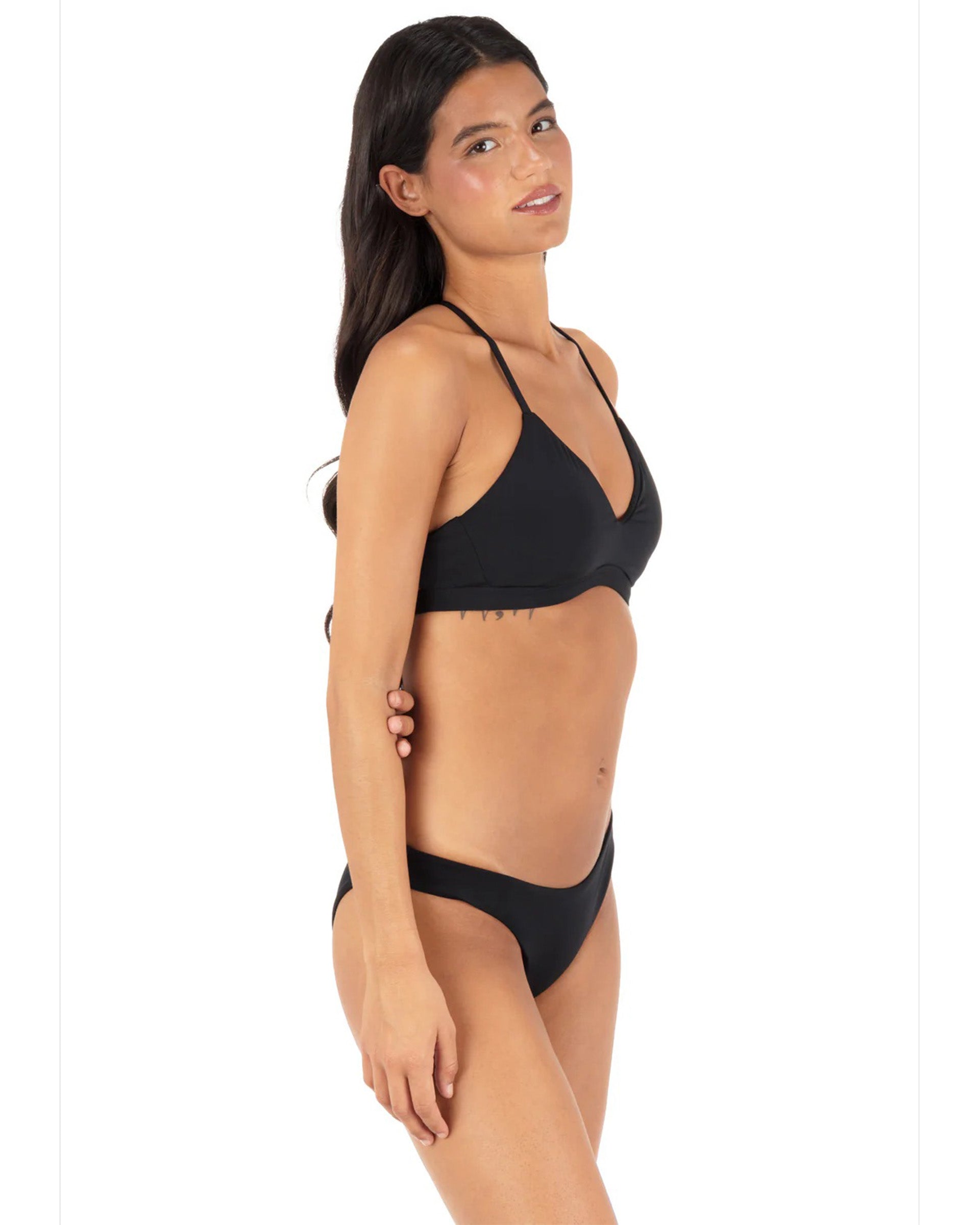 Hurley Women's Solid Adjustable Bikini Top - Black