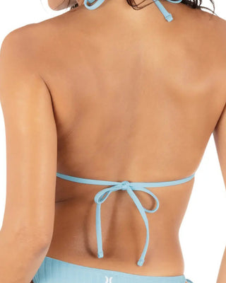 Hurley Women's Wide Rib Triangle Bikini Top - Pool Days