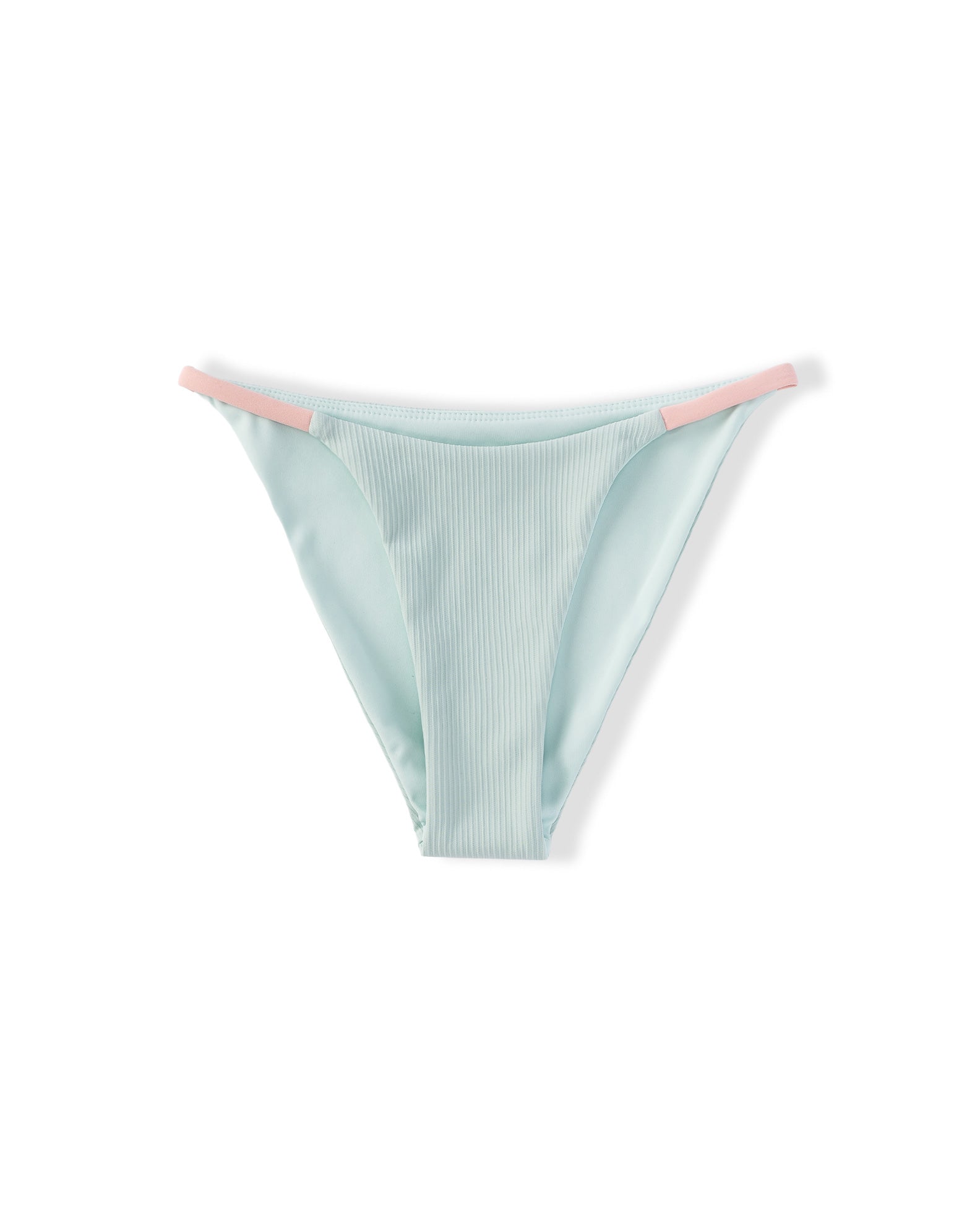 Hartley Ribbed Swim Bottom - Sky Blue/Soft Coral