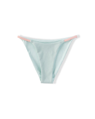 Hartley Ribbed Swim Bottom - Sky Blue/Soft Coral