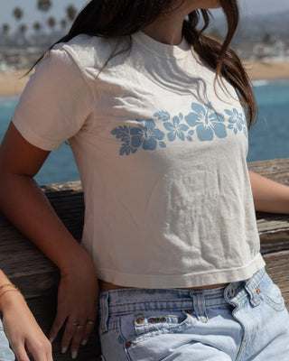 Hawaii Strip PGMT HW S/S Tee - Ivory
