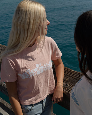 Hawaii Strip PGMT HW S/S Tee - Peach
