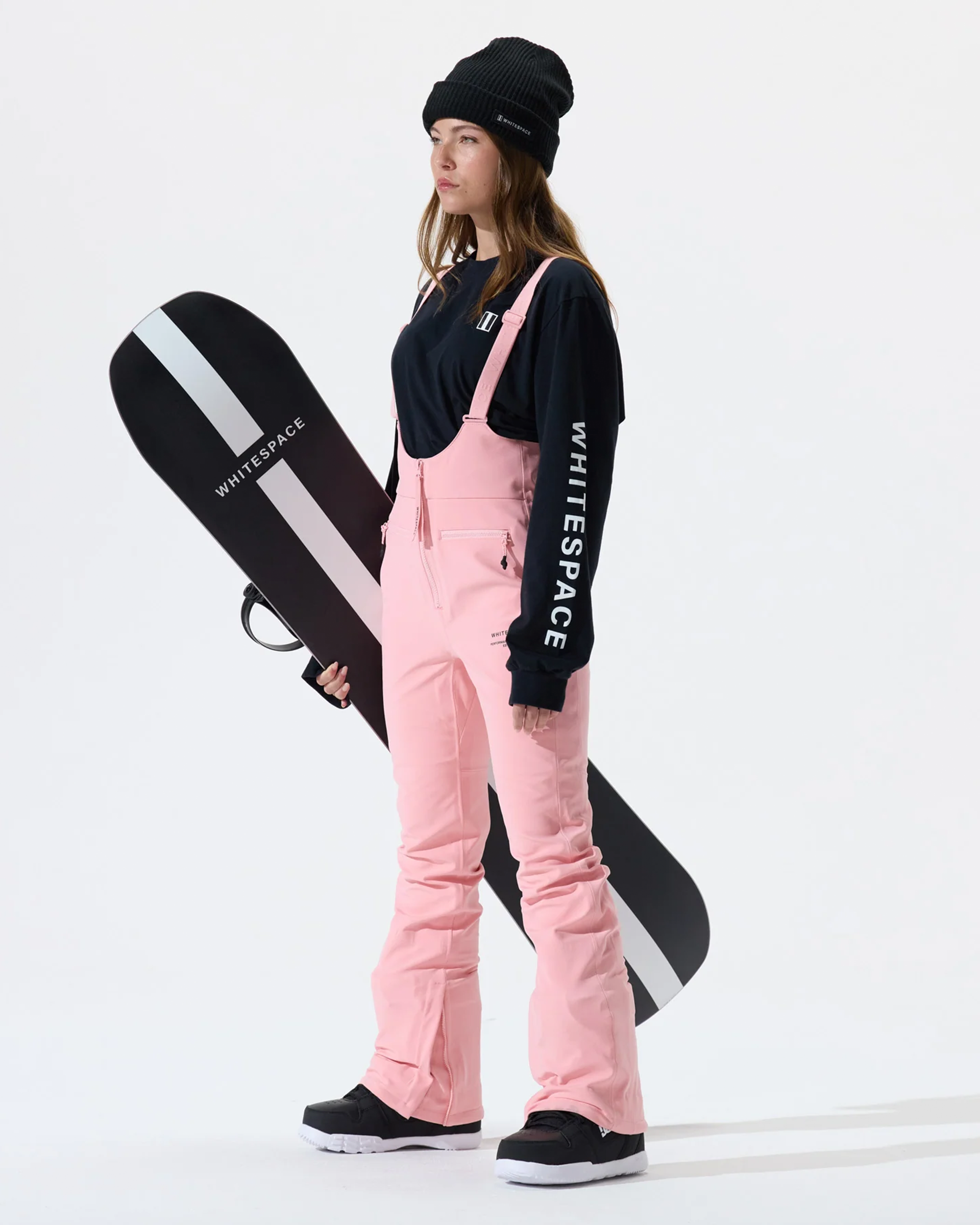 Whitespace Women's High Waisted Riding Bib - Pink Icing