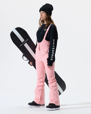 Whitespace Women's High Waisted Riding Bib - Pink Icing