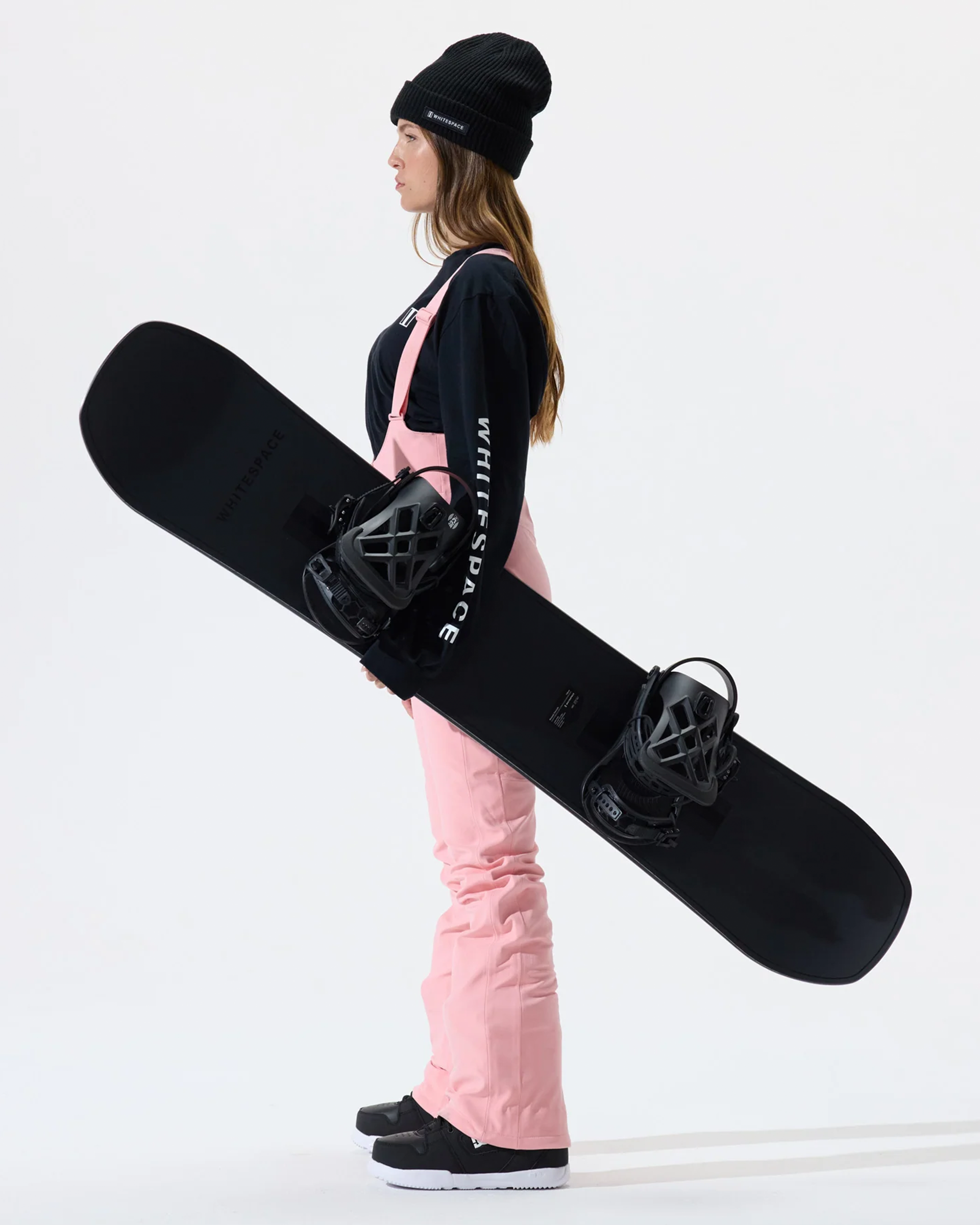 Whitespace Women's High Waisted Riding Bib - Pink Icing