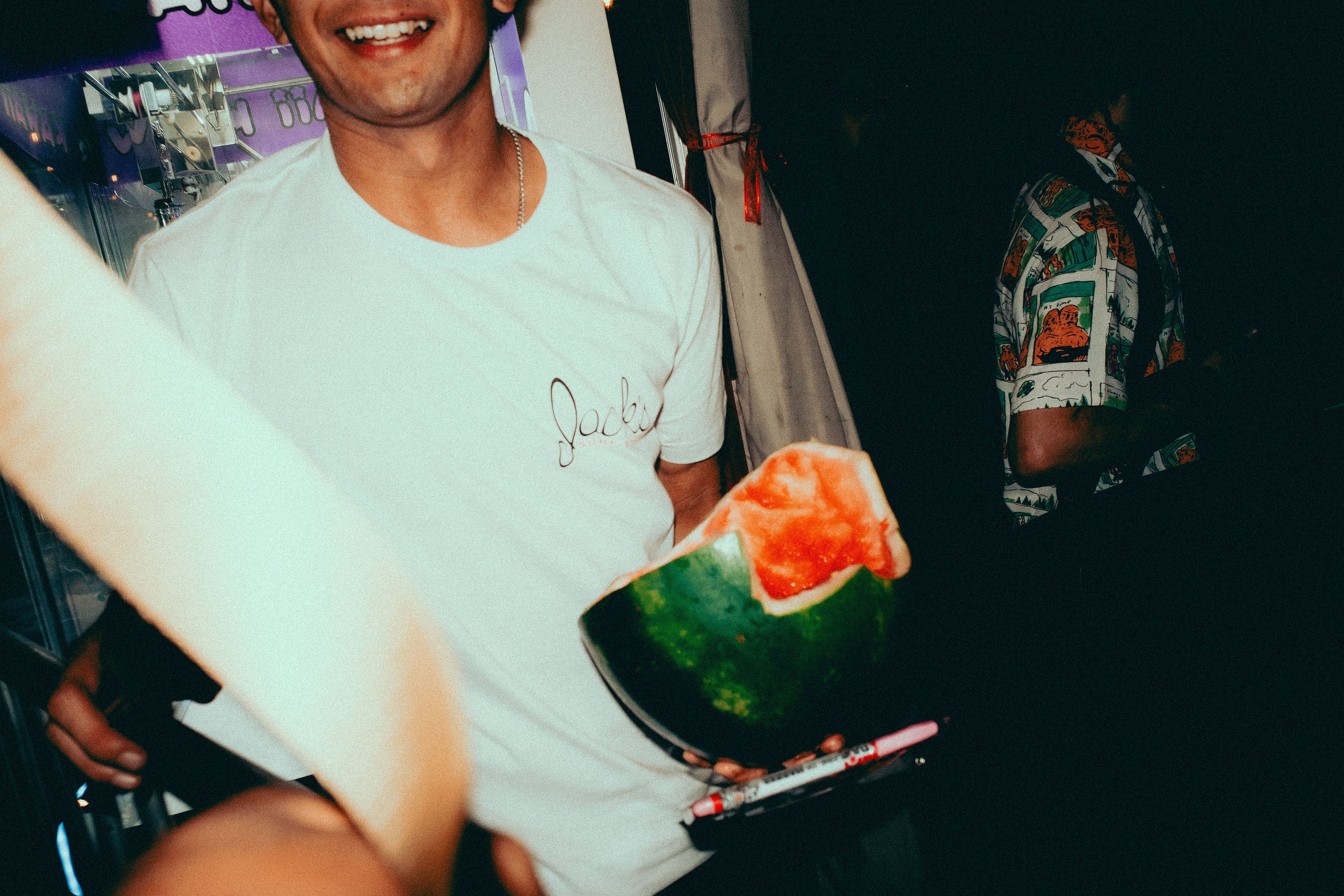Elliot Eats A Watermelon Dude S/S T-Shirt - White