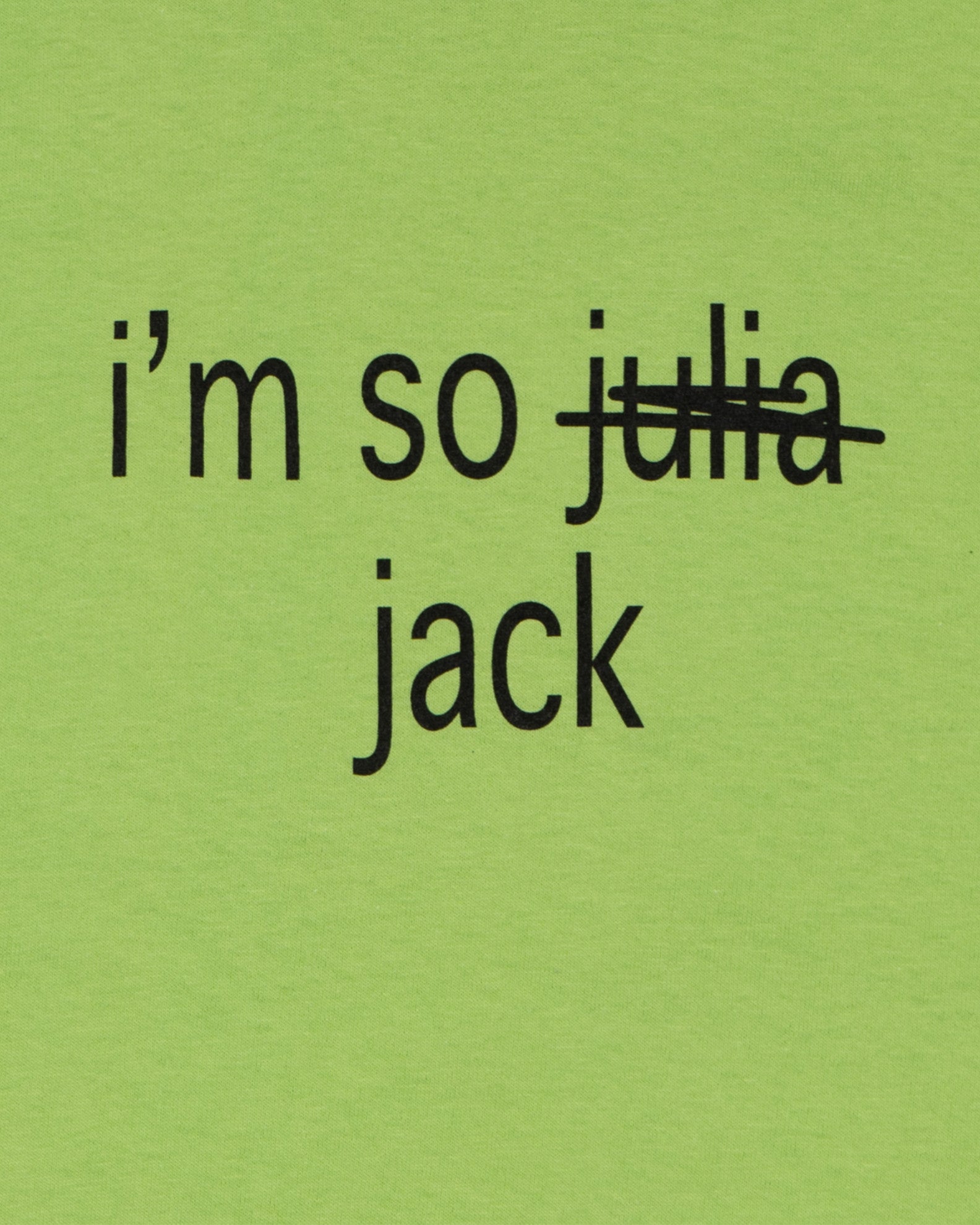 Women's I'm So Jack S/S Tee - Lime Green 