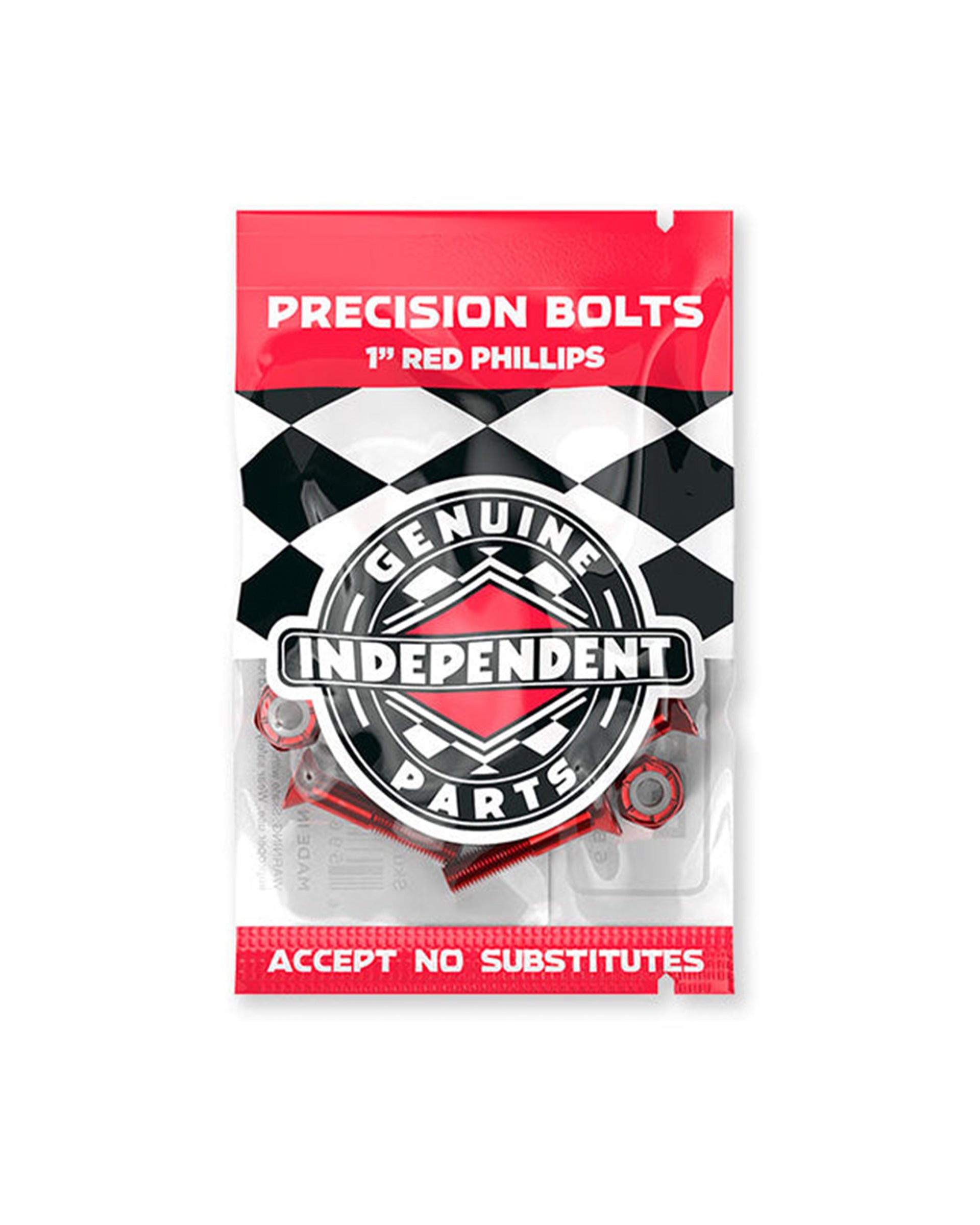 Independent Genuine Parts 1" Phillips Red Precision Bolts