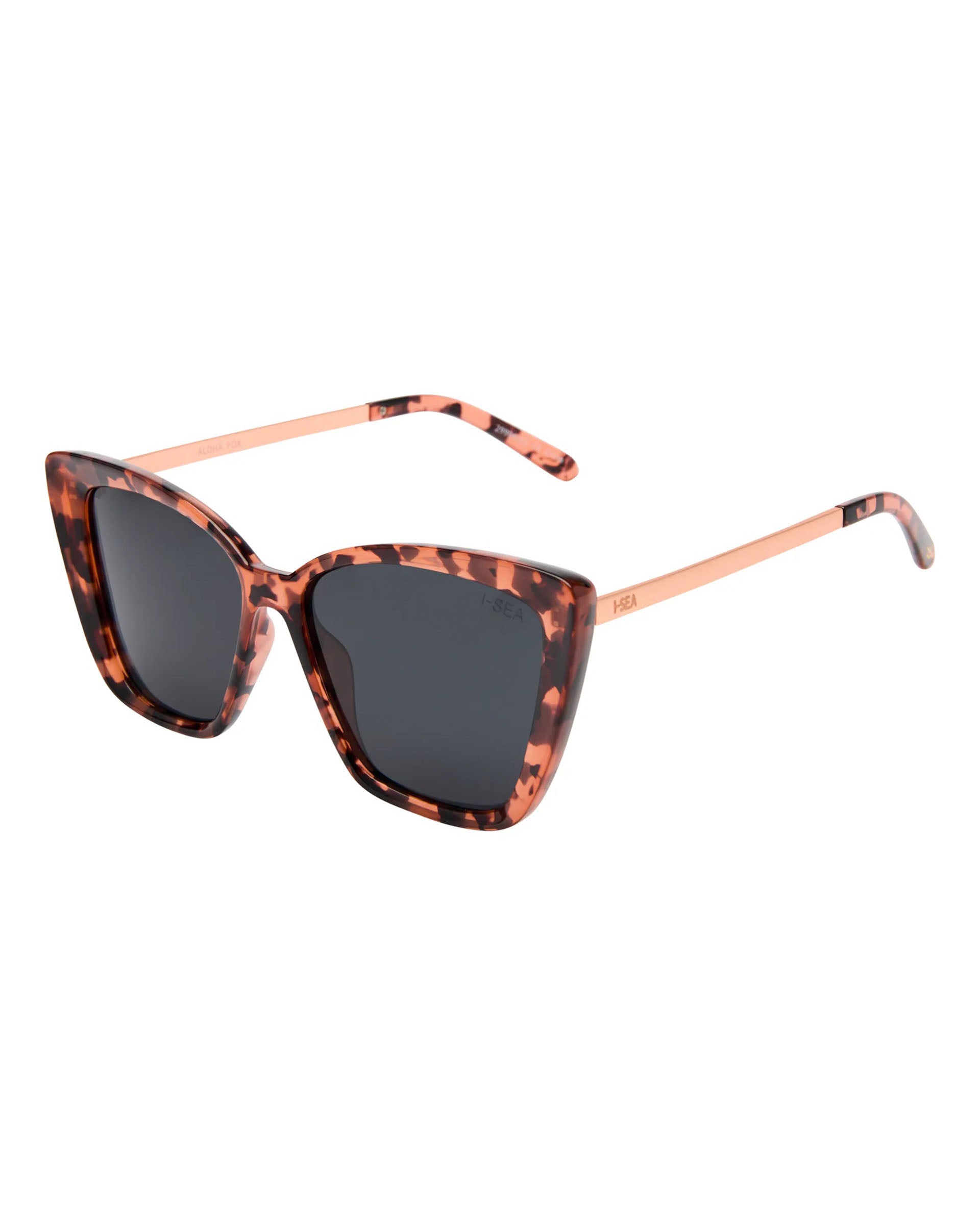 I-SEA Women's Aloha Fox Sunglasses - Blonde Tort/Smoke Polarized Lens
