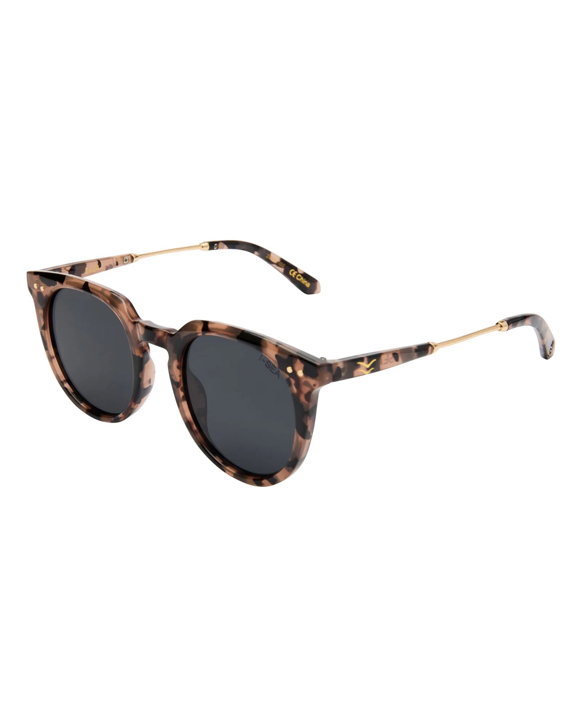 I-SEA Women's Ella Sunglasses - Blonde Tort/Smoke Polarized Lens