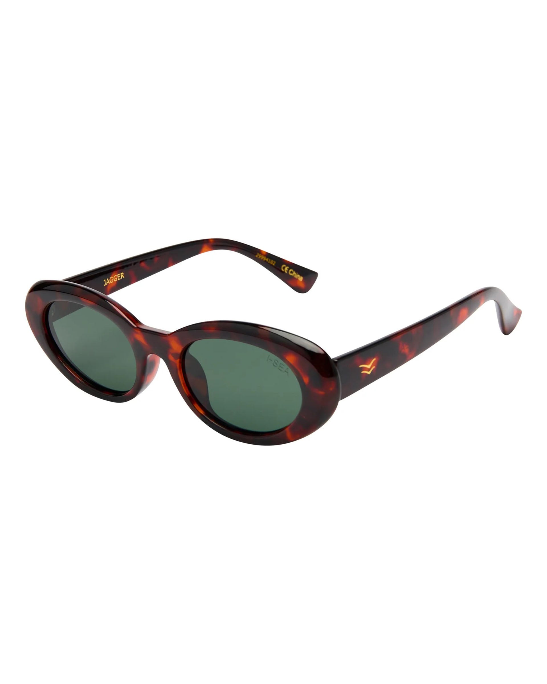 I-SEA Women's Jagger Sunglasses - Tort/Green Polarized Lens