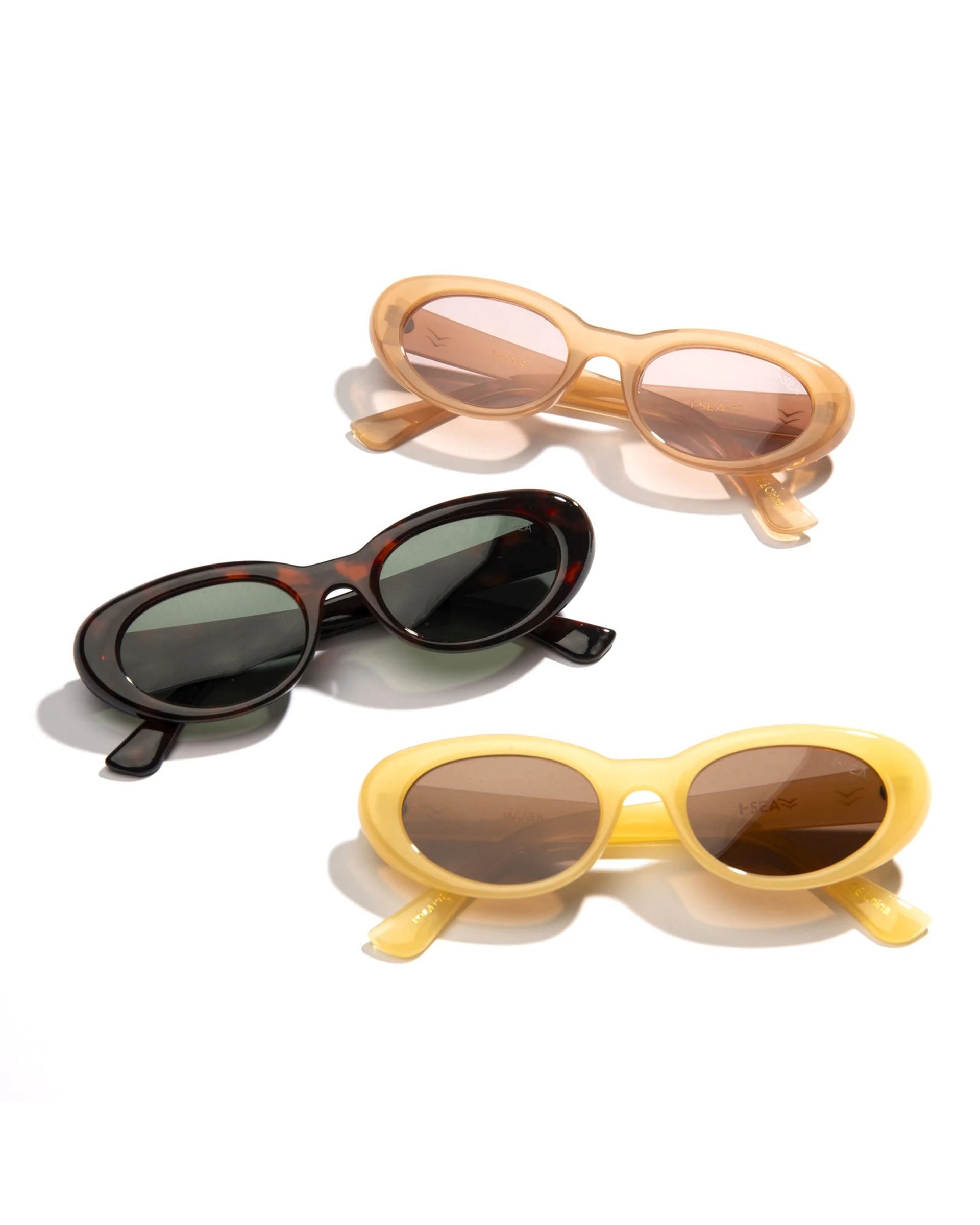 I-SEA Women's Jagger Sunglasses - Tort/Green Polarized Lens