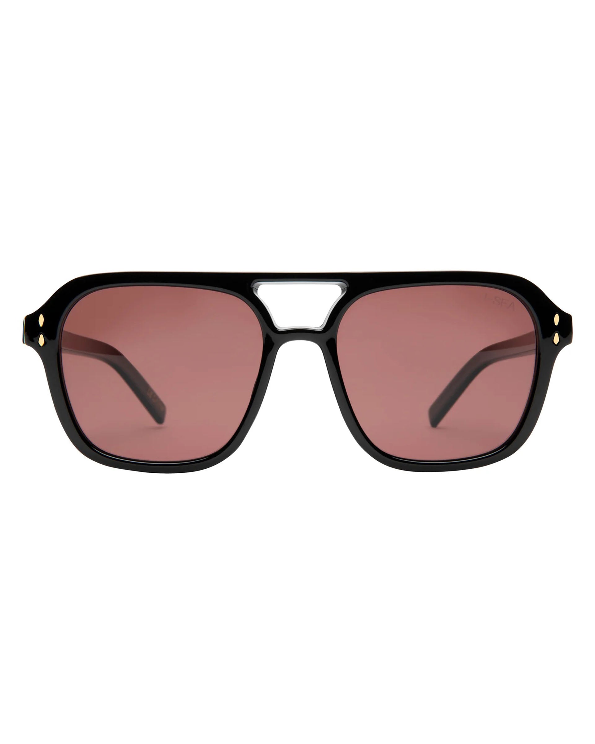 I-SEA Women's Monaco Sunglasses - Black/Plum Polarized Lens