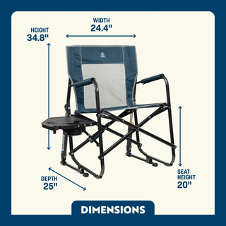 GCI Outdoor Freestyle Rocker™ with Side Table Chair - Heather Indigo