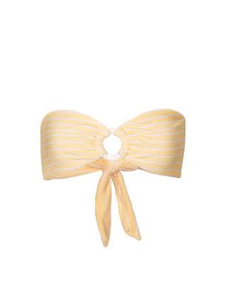 Danielle Brown Isabella Swim Top - Lemon Stripe