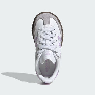 Adidas Toddler Samba OG Comfort Closure Elastic Lace Shoes - Cloud White / Powder Plum / Gum