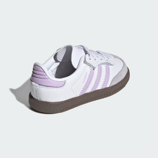 Adidas Toddler Samba OG Comfort Closure Elastic Lace Shoes - Cloud White / Powder Plum / Gum