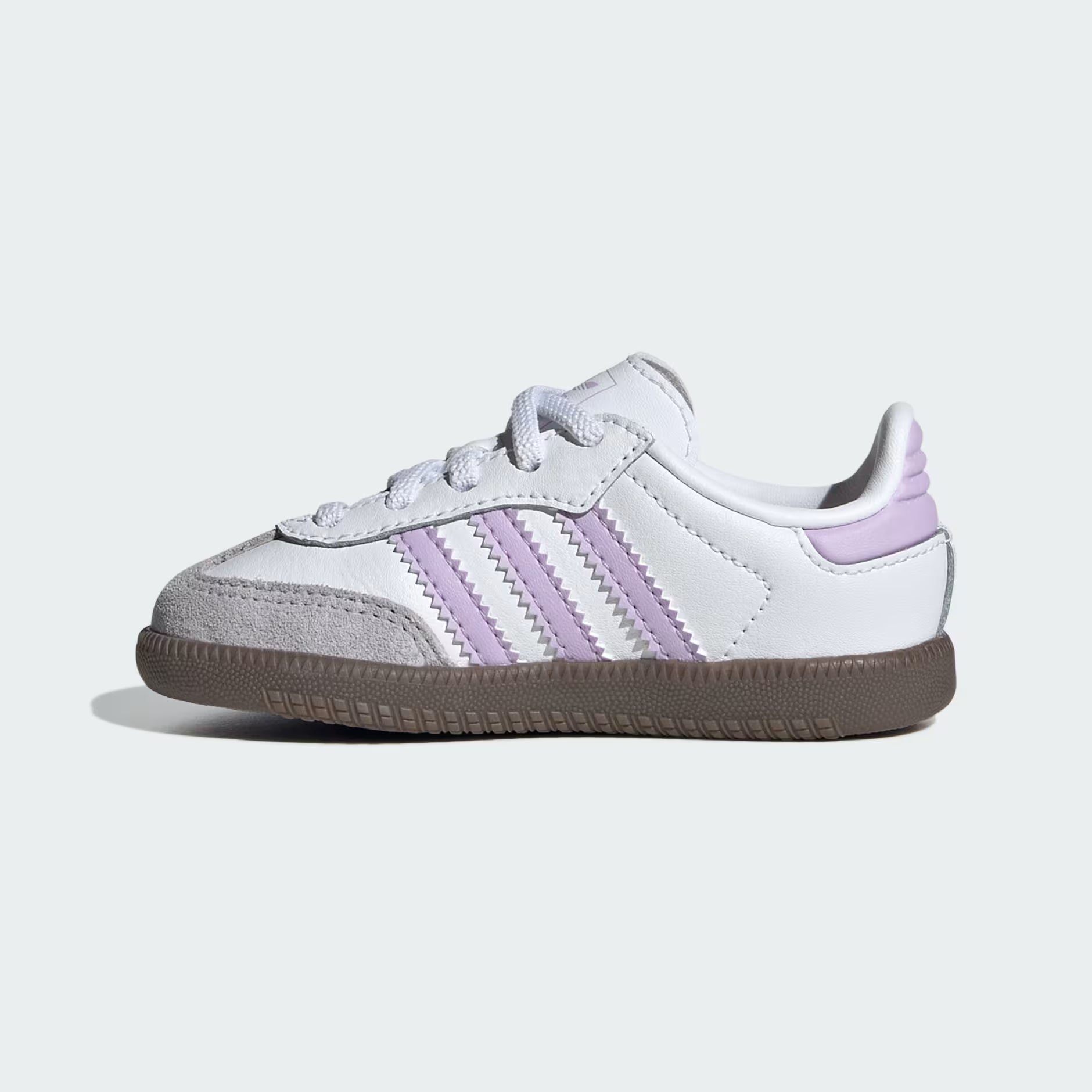 Adidas Toddler Samba OG Comfort Closure Elastic Lace Shoes - Cloud White / Powder Plum / Gum