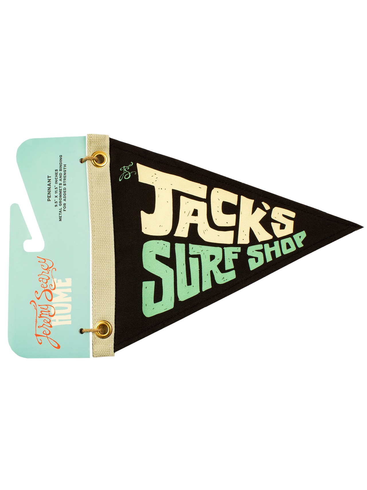 Jack's Surf Shop Pennant Flag- Charcoal 