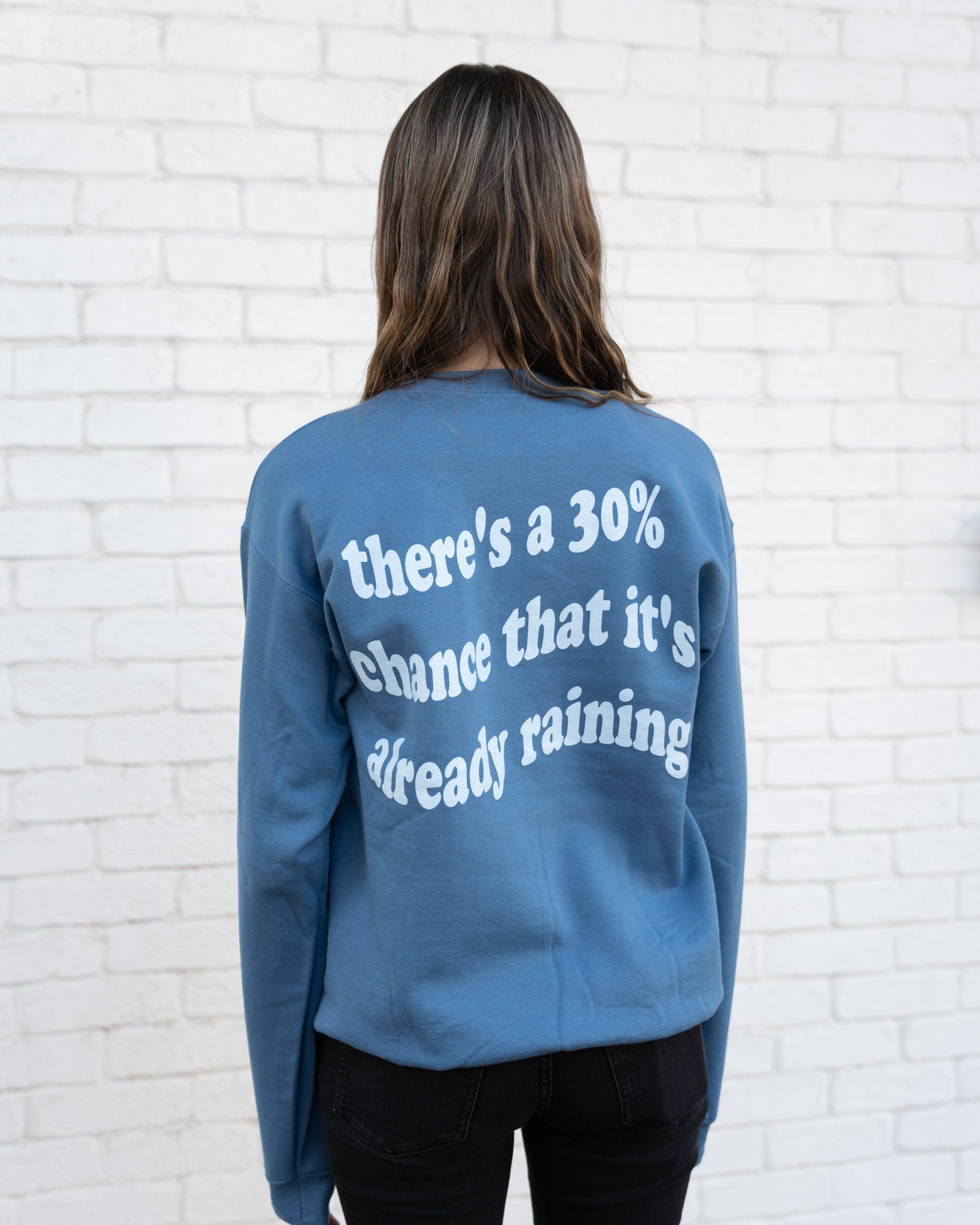 Jack's Surfboards Mean Girls"It's Raining" Crewneck- Dark Blue