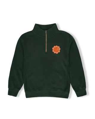 Girl's Joy Quarter Zip Sweatshirt - Forest