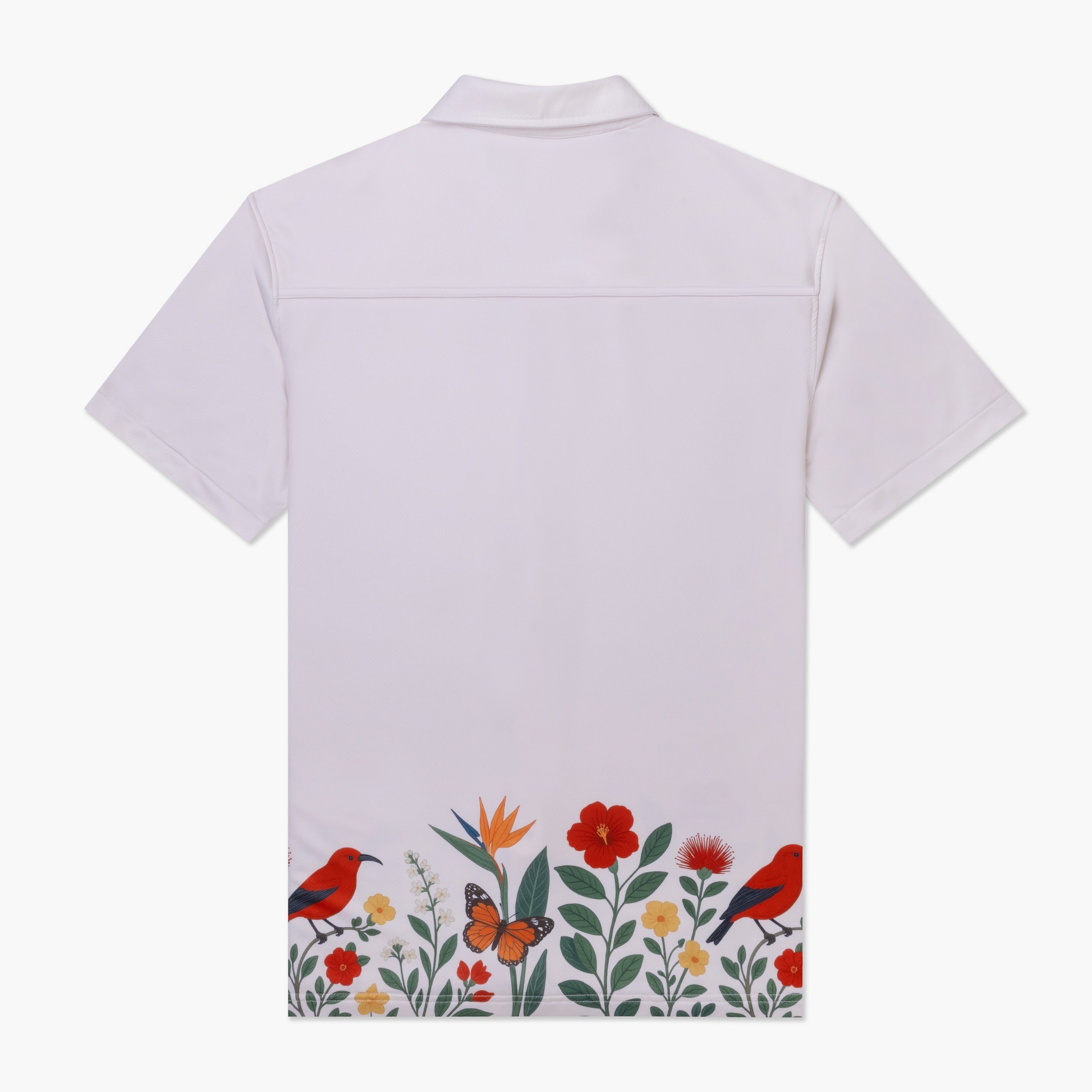 Aqua Terra Floral Fauna and Forest Tech Button Up Shirt