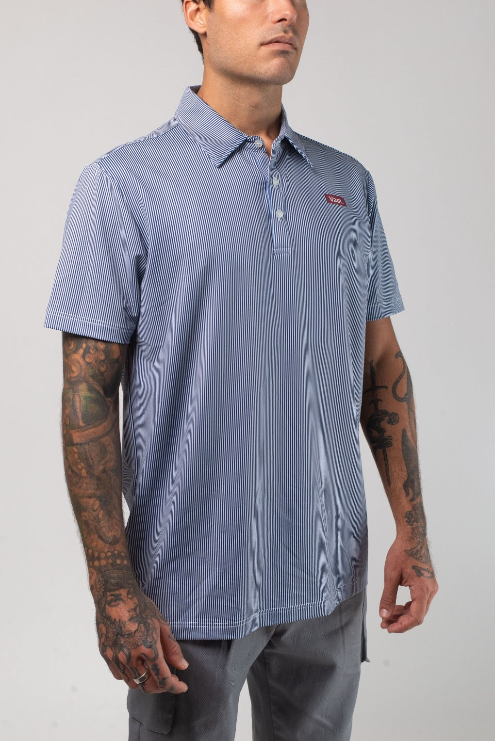 Aqua Terra Linear Polo Shirt