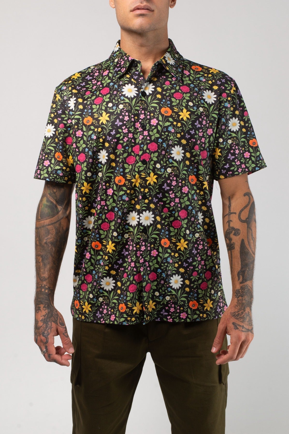 Aqua Terra Scritti Poltti Tech Button Up Shirt