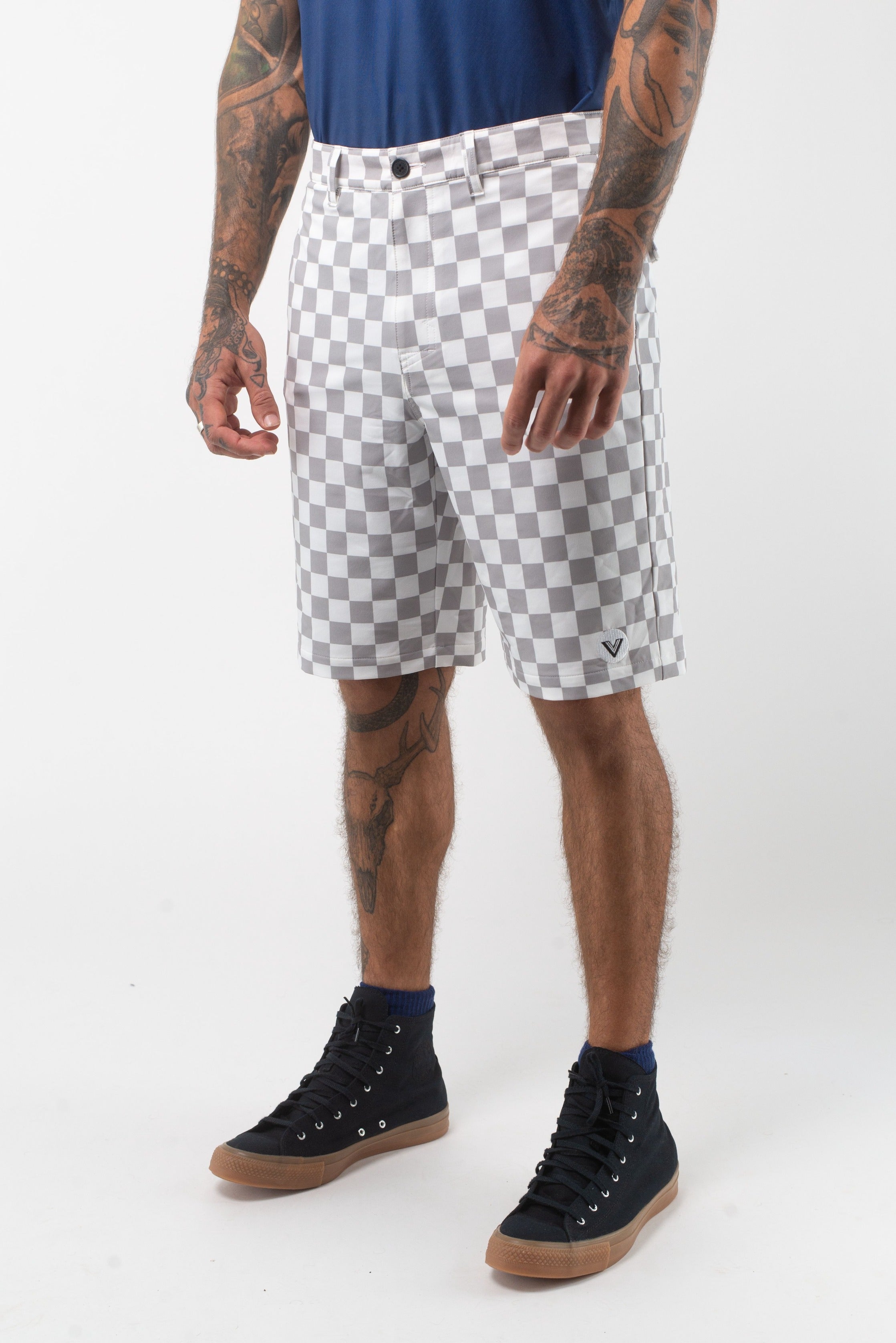 Check Check Hybrid Short - Heather Grey