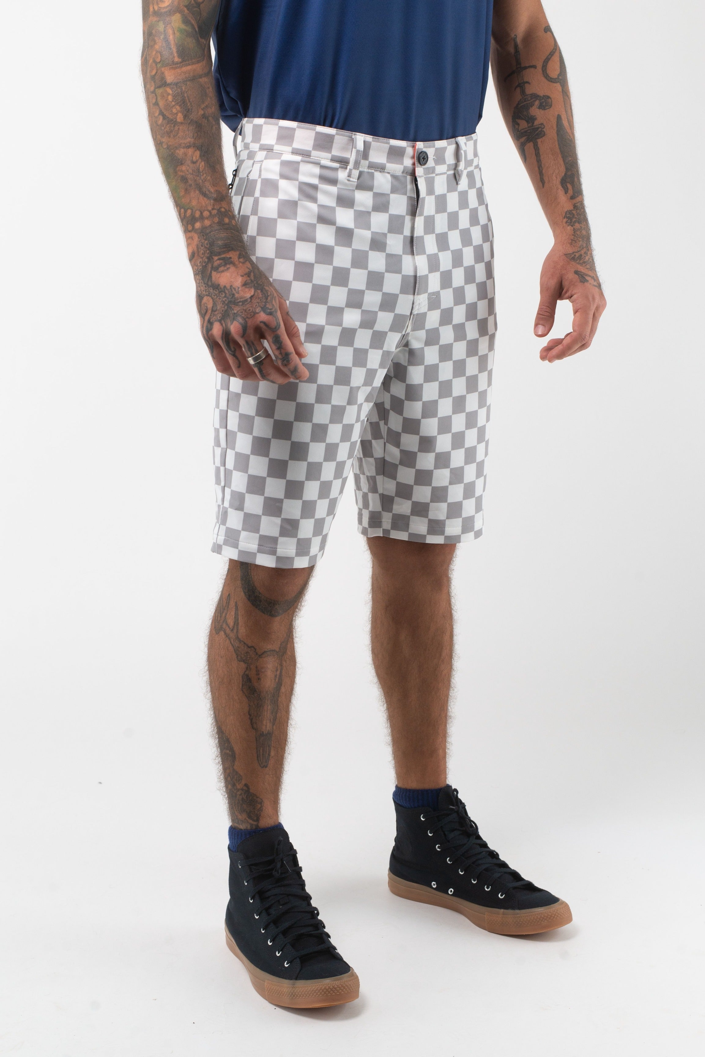 Check Check Hybrid Short - Heather Grey