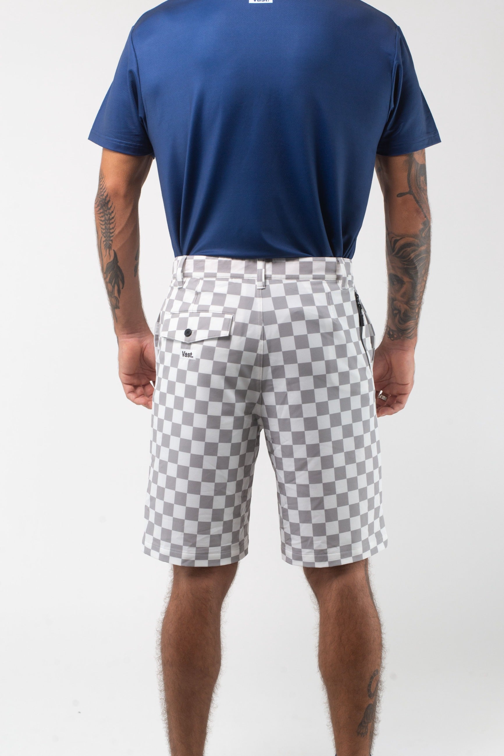 Check Check Hybrid Short - Heather Grey