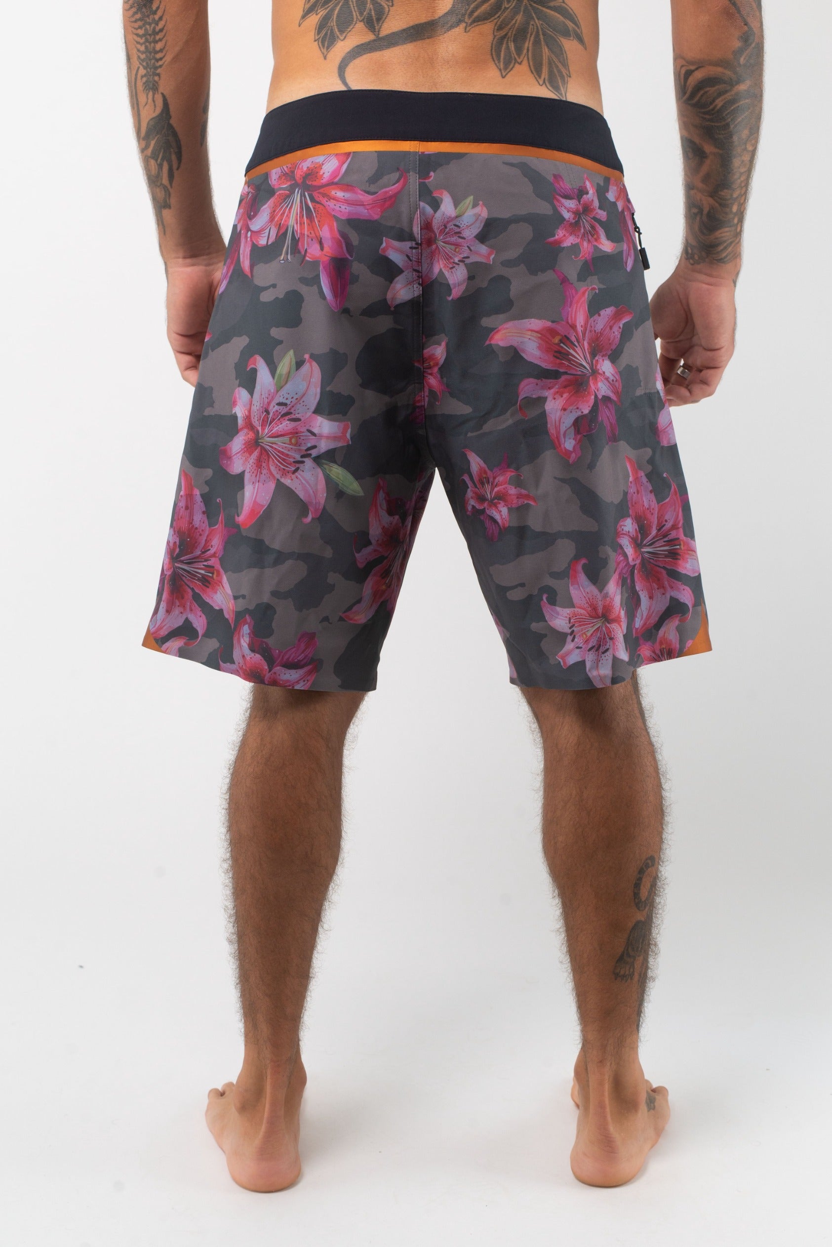 Floral Blend Camo Copper Boardshort