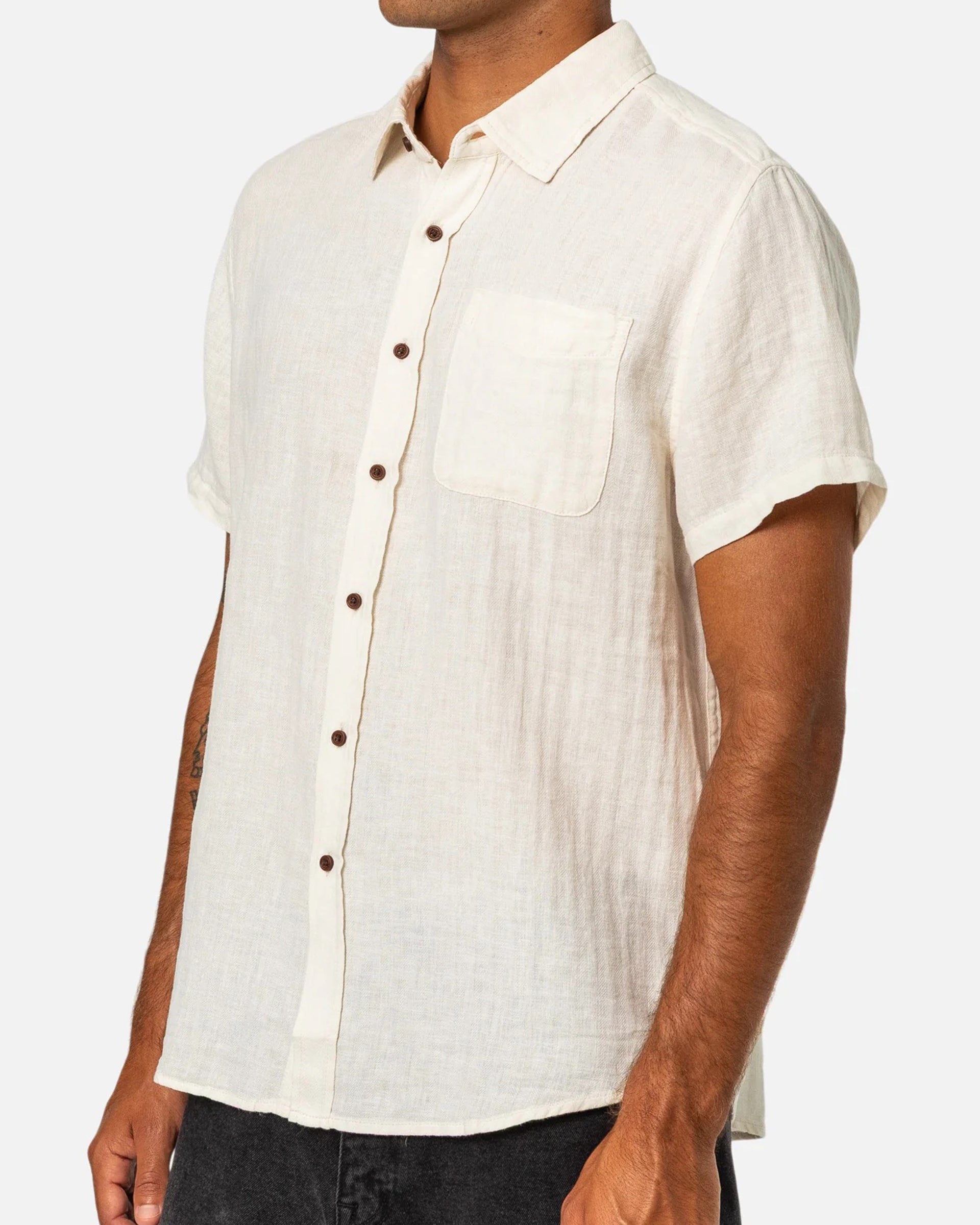 Katin Men's Alan Solid Short Sleeve Shirt - Vintage White