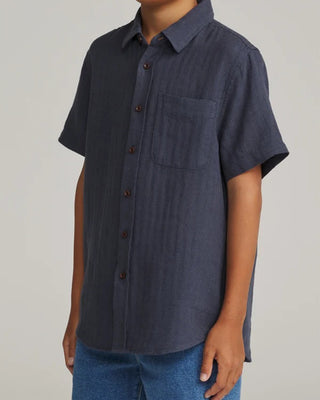 Katin Boy's (8-16) Alan Solid Shirt - Washed Blue