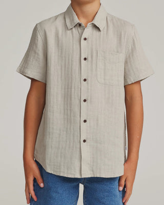 Boy's (8-16) Alan Solid Shirt - Birch