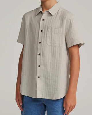 Boy's (8-16) Alan Solid Shirt - Birch