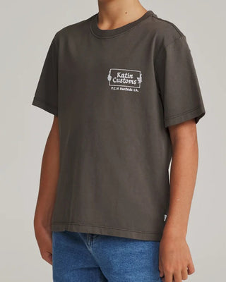 Katin Boy's (8-16) Void Short Sleeve T-Shirt - Lead Vintage Wash